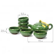 Набор для чаепития (7 предметов, цвет светло-зеленый)